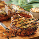 Grilled Pork Chops with Basil-Garlic Rub